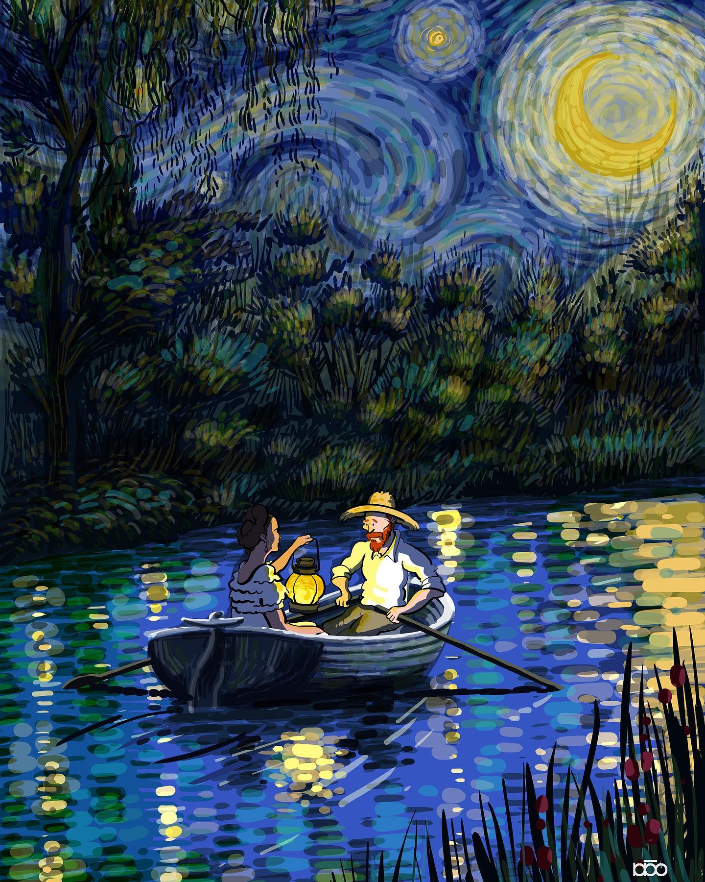 Van Gogh Illustrations by Alireza Karimi Moghaddam