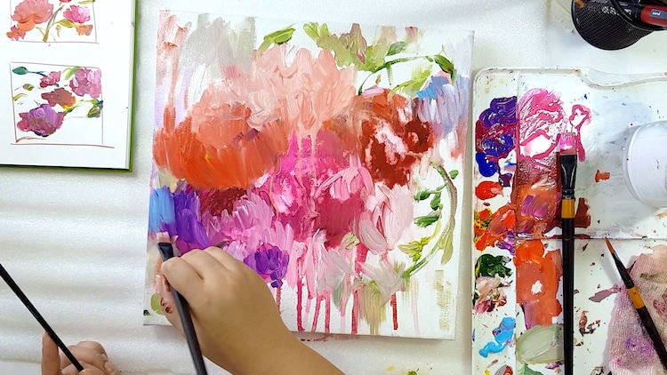 How to Paint Abstract Florals Online Class