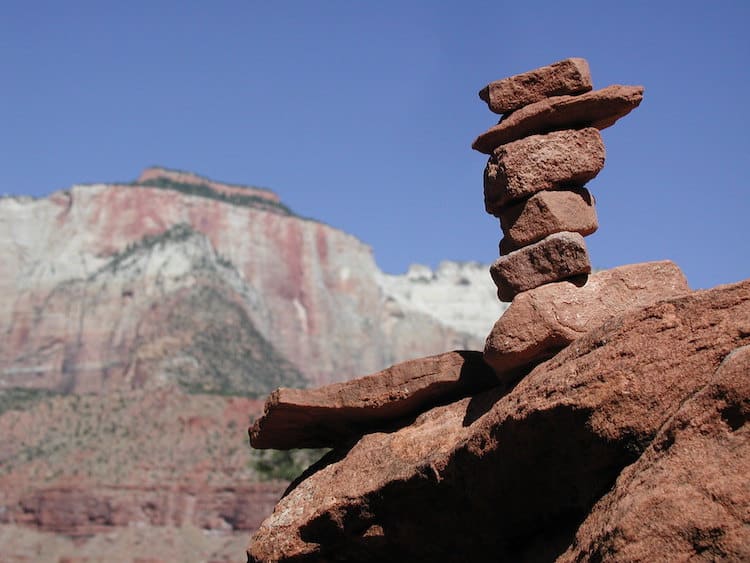 Cairn in Zion National Park