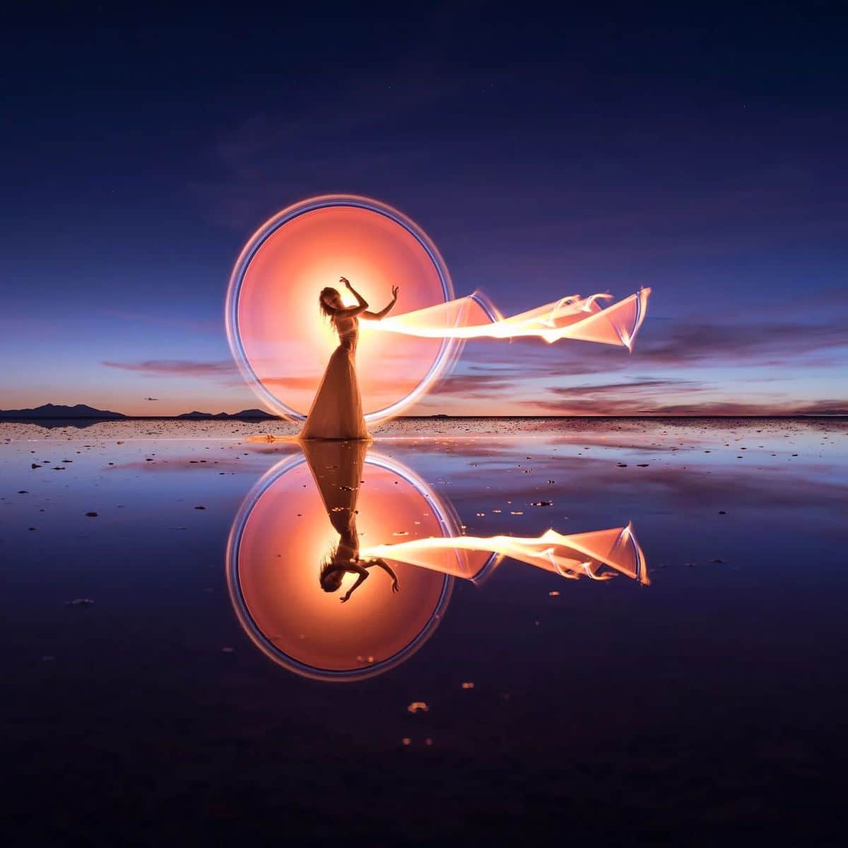 Light painting with contemporary dancer Kim Henry