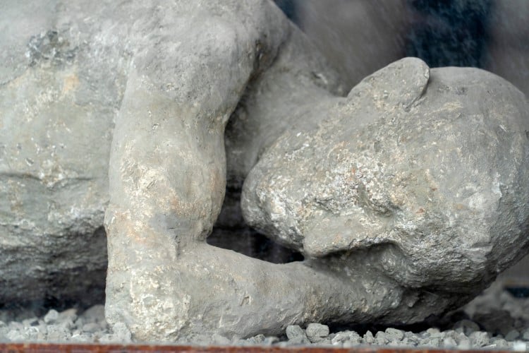 Close Up of Pompeii Plaster Cast