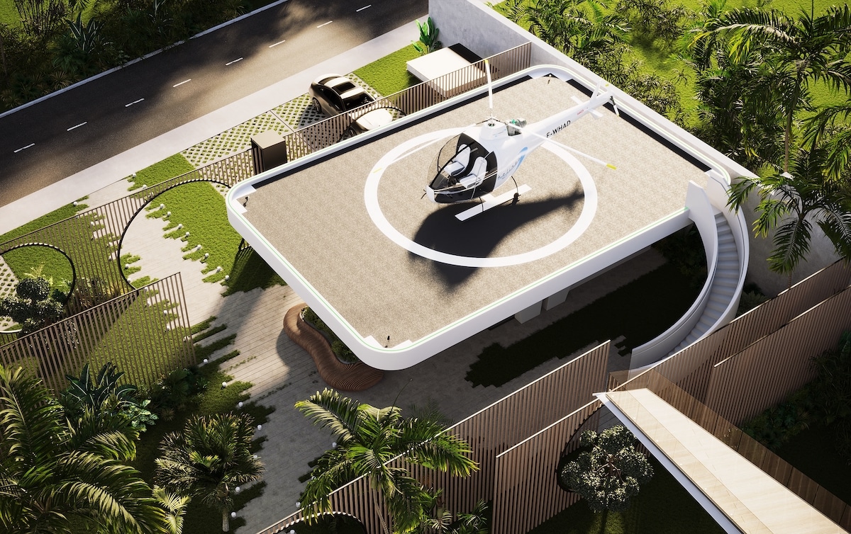 Helipad at Private Jet Villa by Hanging Garden Air