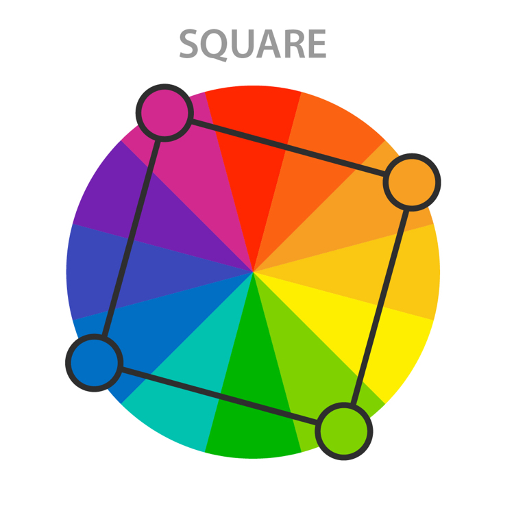 Color Harmony - Square Color Scheme