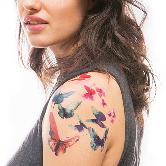 Butterfly Watercolor Temporary Tattoos